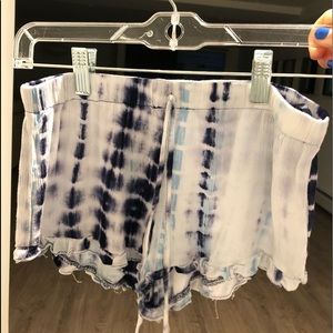 Tye dye blue shorts